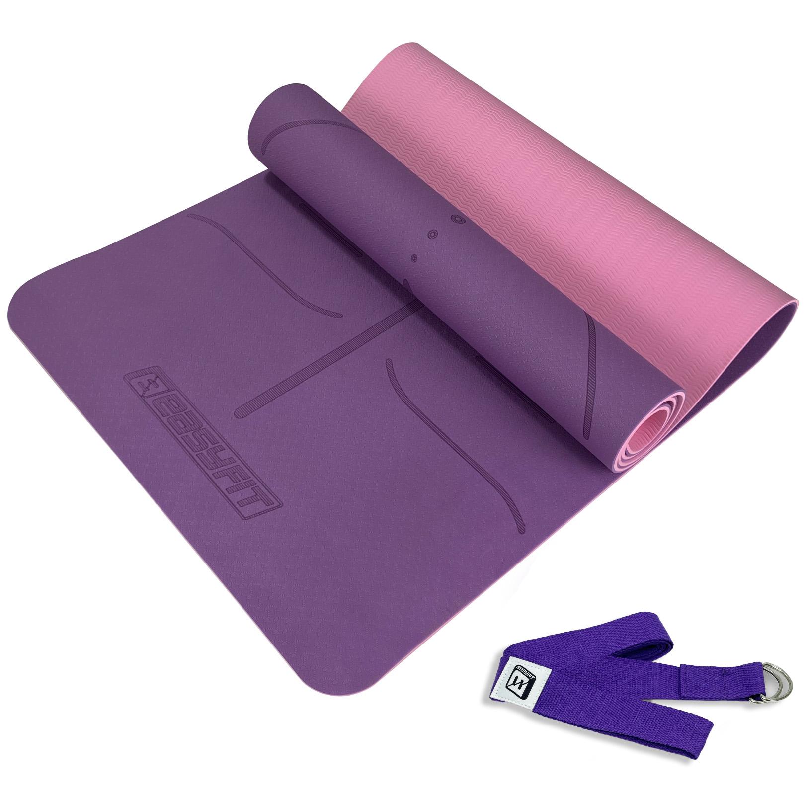 Коврик для йоги и фитнеса EasyFit Polarity Padma с ремнем (EF-A1924-VP)