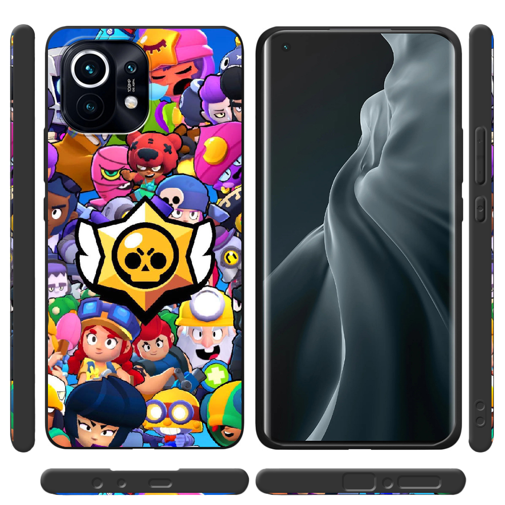 Чехол BoxFace Xiaomi Mi 11 Brawl Stars Черный силикон (41924-up2389-44011) - фото 2