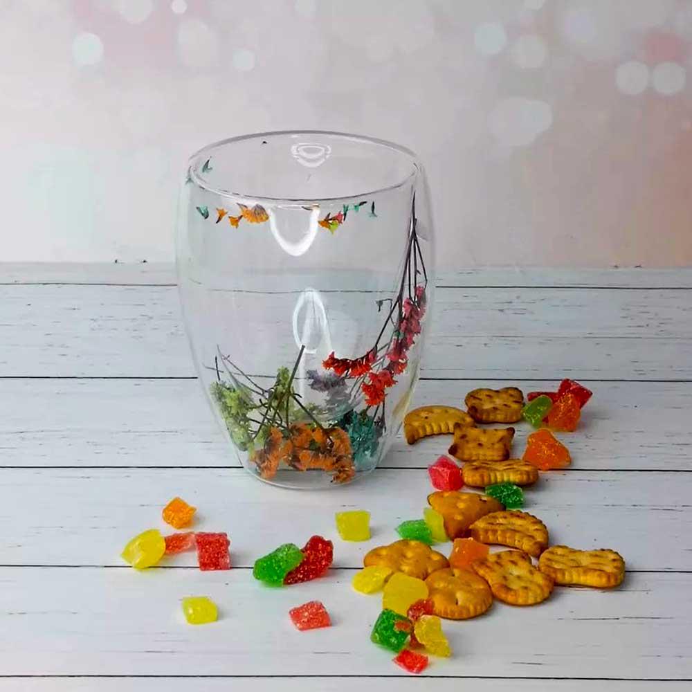 Склянка скляна з подвійними стінками Сухоцвіти 250 мл - фото 10