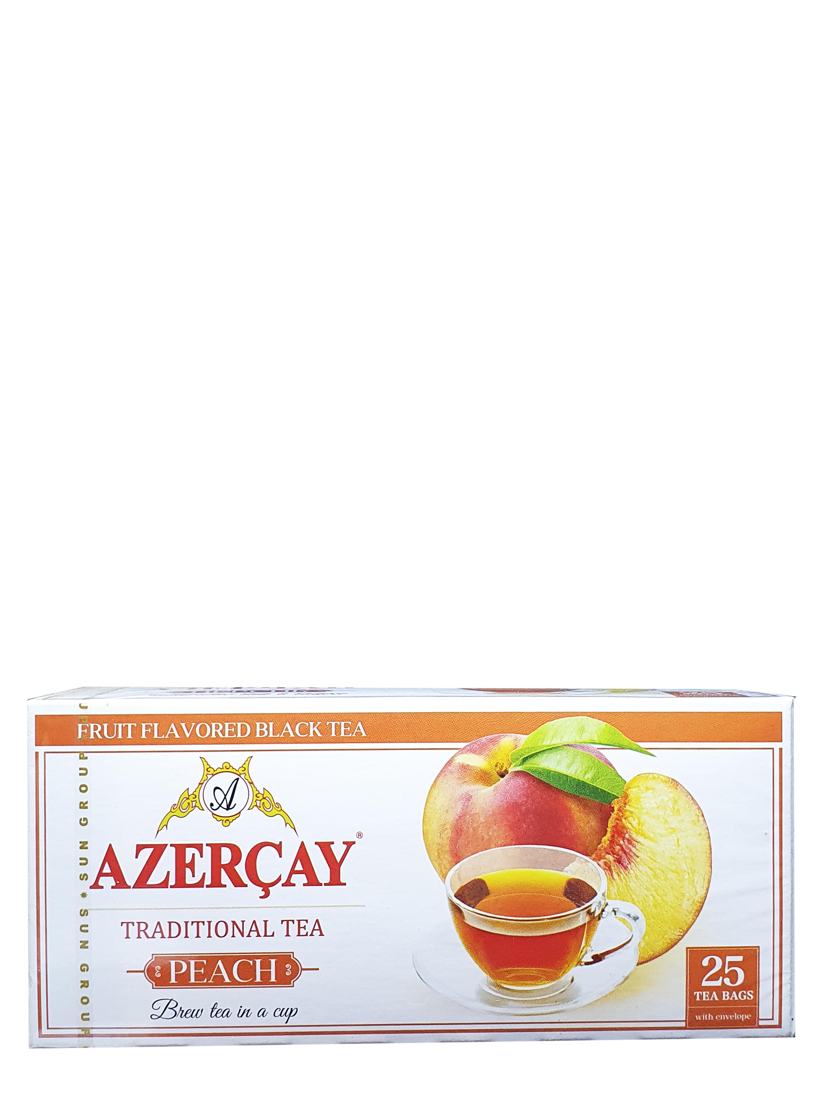 Чай Азерчай Персик черный с ароматом персика в пакетиках 25 шт. 1,8 г (1808) - фото 3