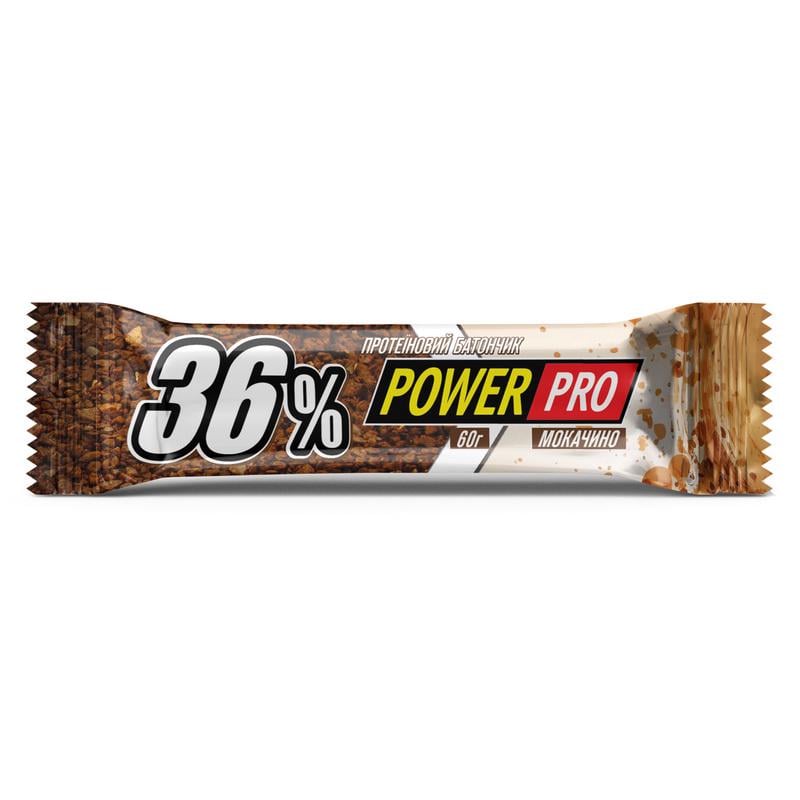 Протеиновый батончик 21 г белка Power Pro 36% 60 г Мокачино