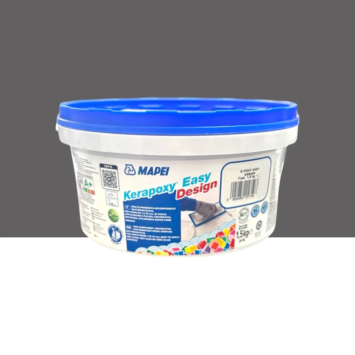Фуга эпоксидная для швов Mapei KERAPOXY EASY DESIGN №119 1,5 кг Серый Лондон (5KB011915ST)