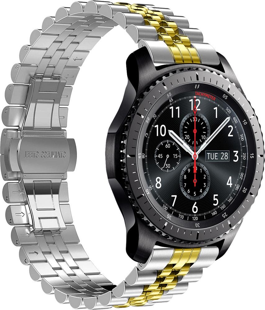 Браслет металлический Stech Line для Samsung Gear S3 Silver Gold (29139-67)