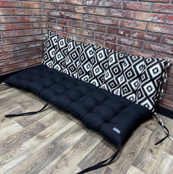 Подушка Comfort Home Incisors black на поддоны/качели/каркасы/садовую мебель комбинированная 100х50х50 см