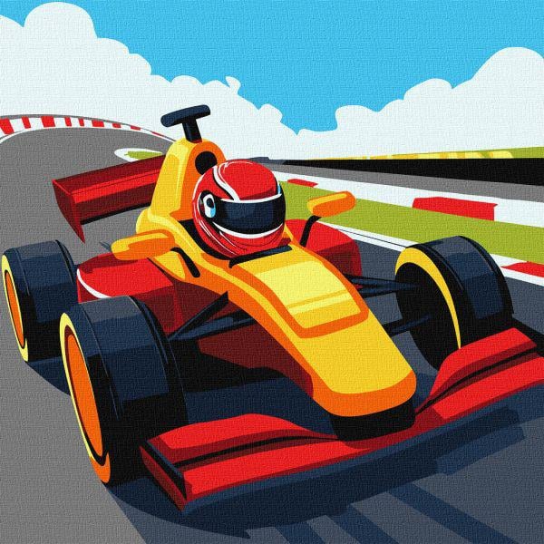 Картина за номерами Ideyka Яскраві гонки 30х30 см (Id-KHO8559)