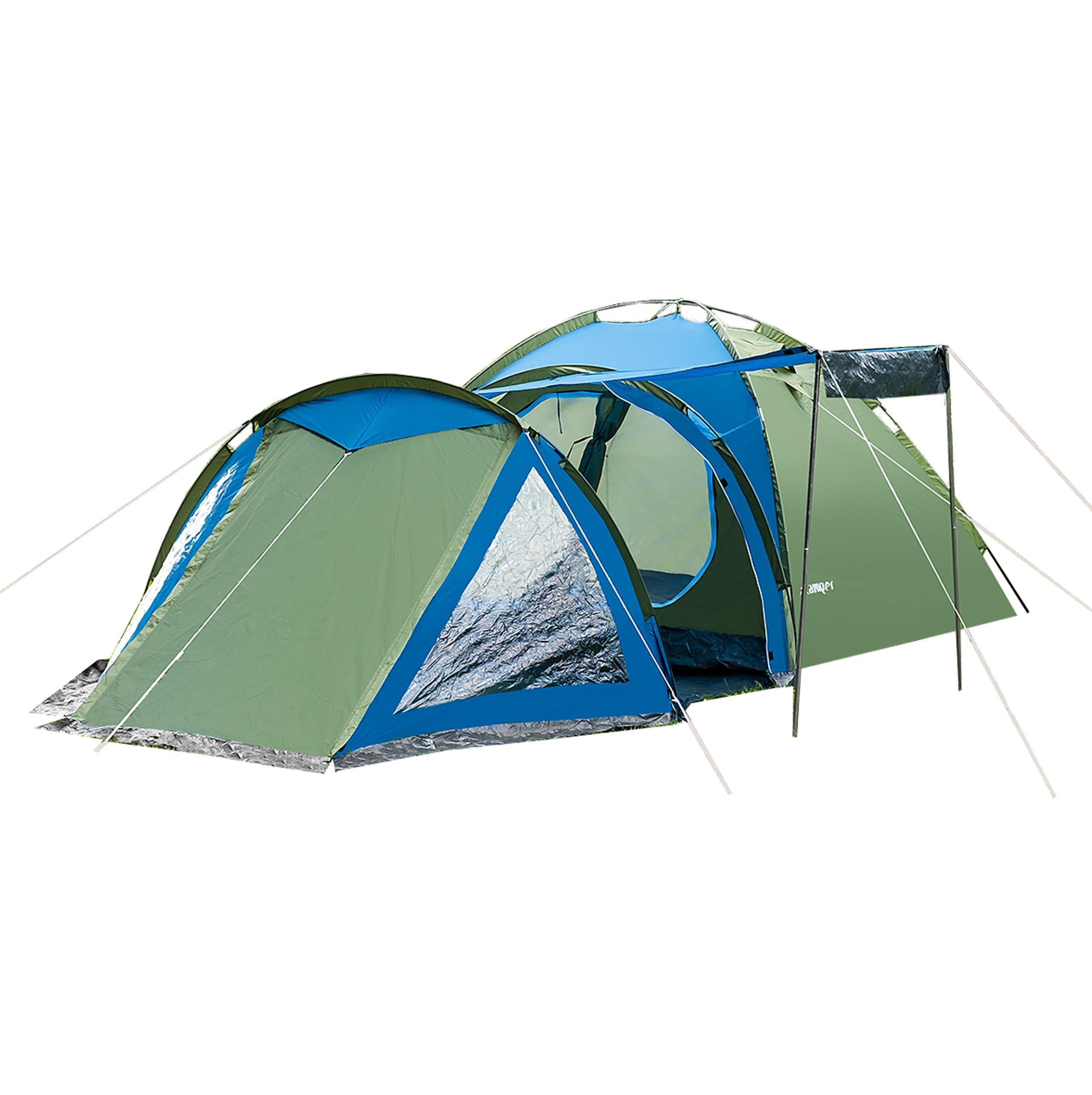 Намет туристична Presto Soliter 4 3500 мм Синьо-сірий