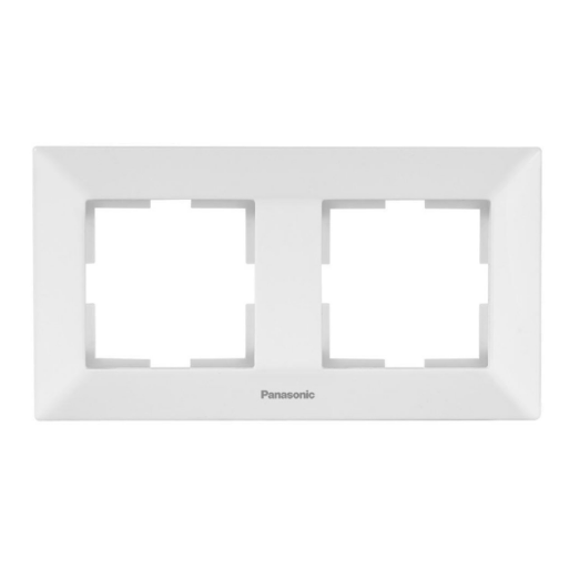 Рамка Panasonic Arkedia Slim двойная горизонтальная Белый (22586202) Рамка Panasonic Arkedia Slim двойная горизонтальная Белый (22586202)
