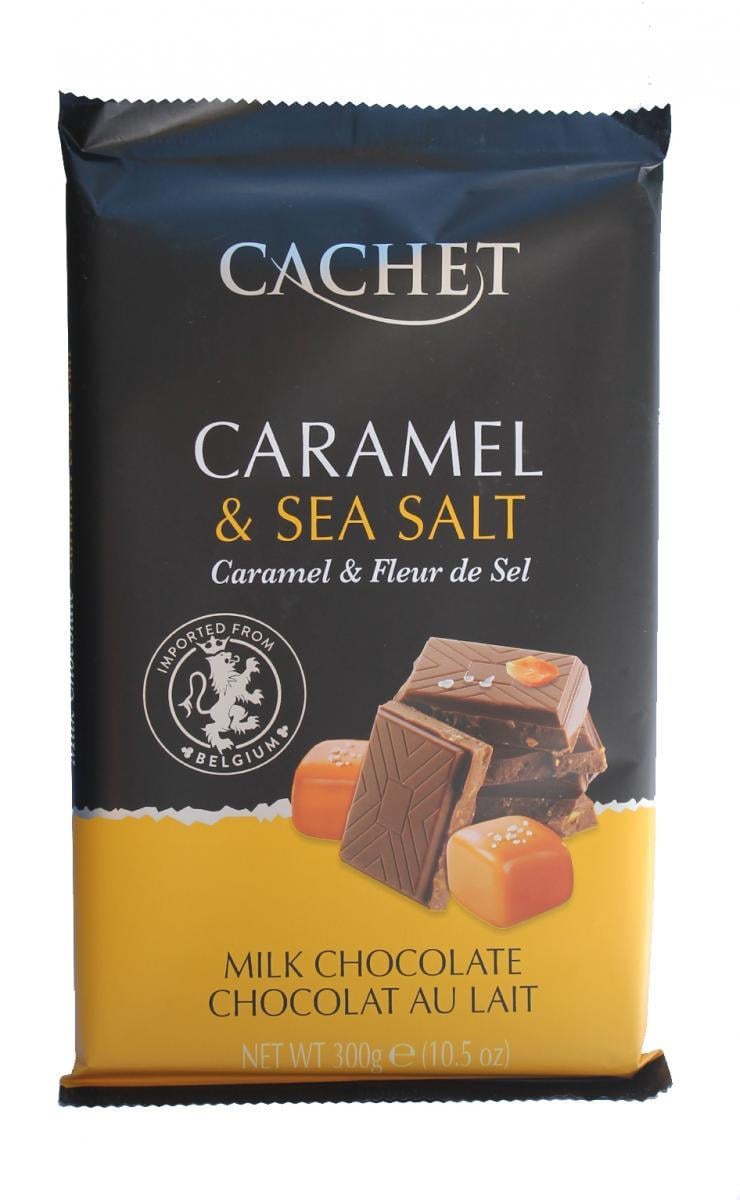 Шоколад молочный Cachet Caramel Sea salt с карамелью и солью 300 г