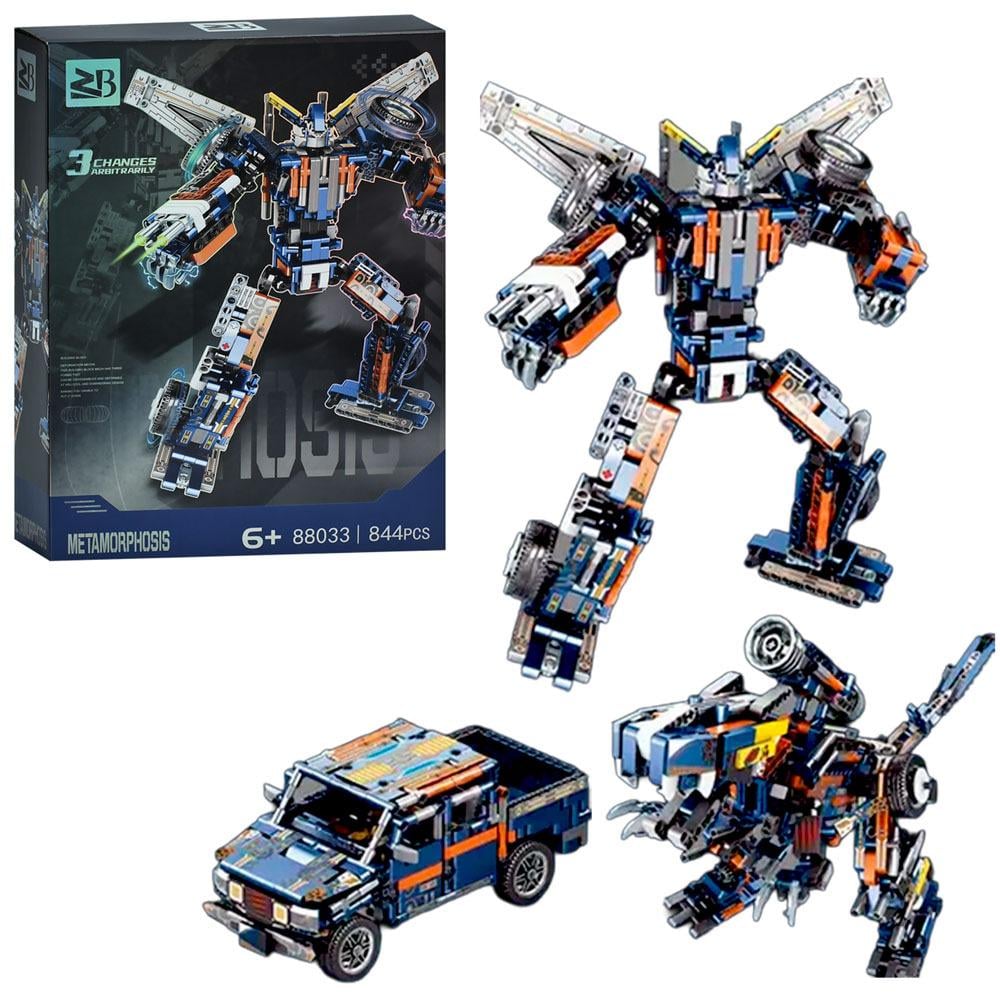 Конструктор HOME 88033A 3в1 робот/динозавр/машина 844 дет.
