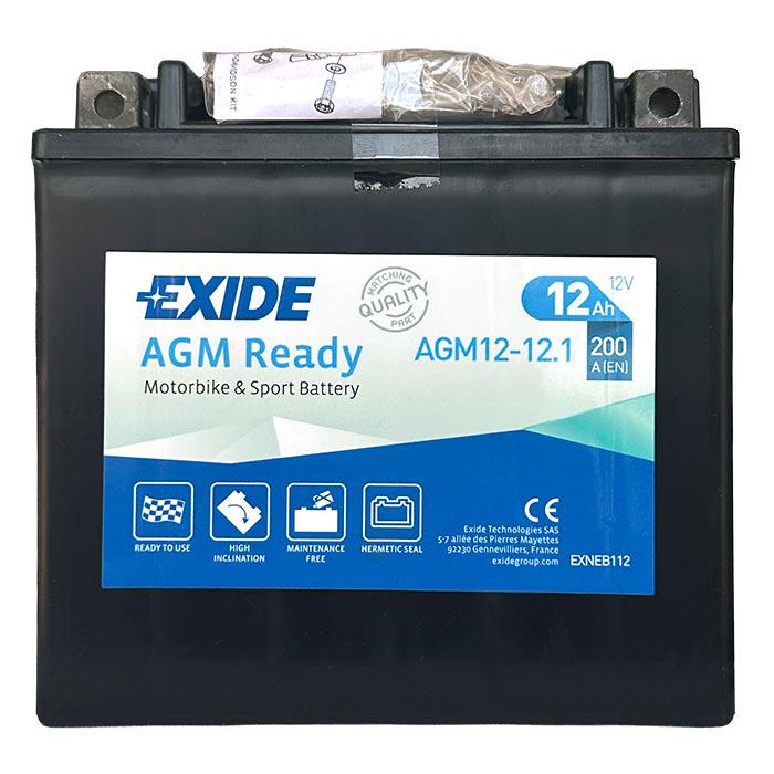 Мото аккумулятор EXIDE Ready AGM 6СТ-12Ah Аз 200А (EN) AGM12-12.1