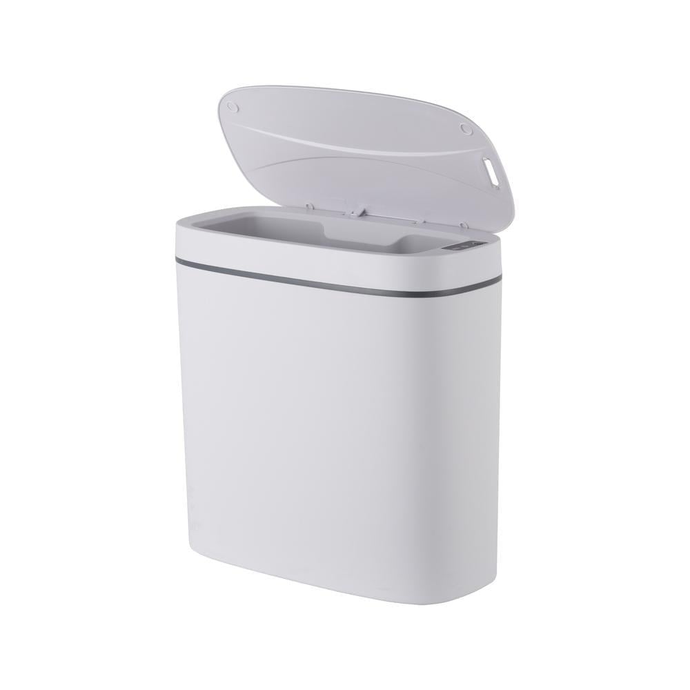 Відро для сміття сенсорне MIXXUS Flat-TC0109 овальне 9 л Білий (MI7074) - фото 3