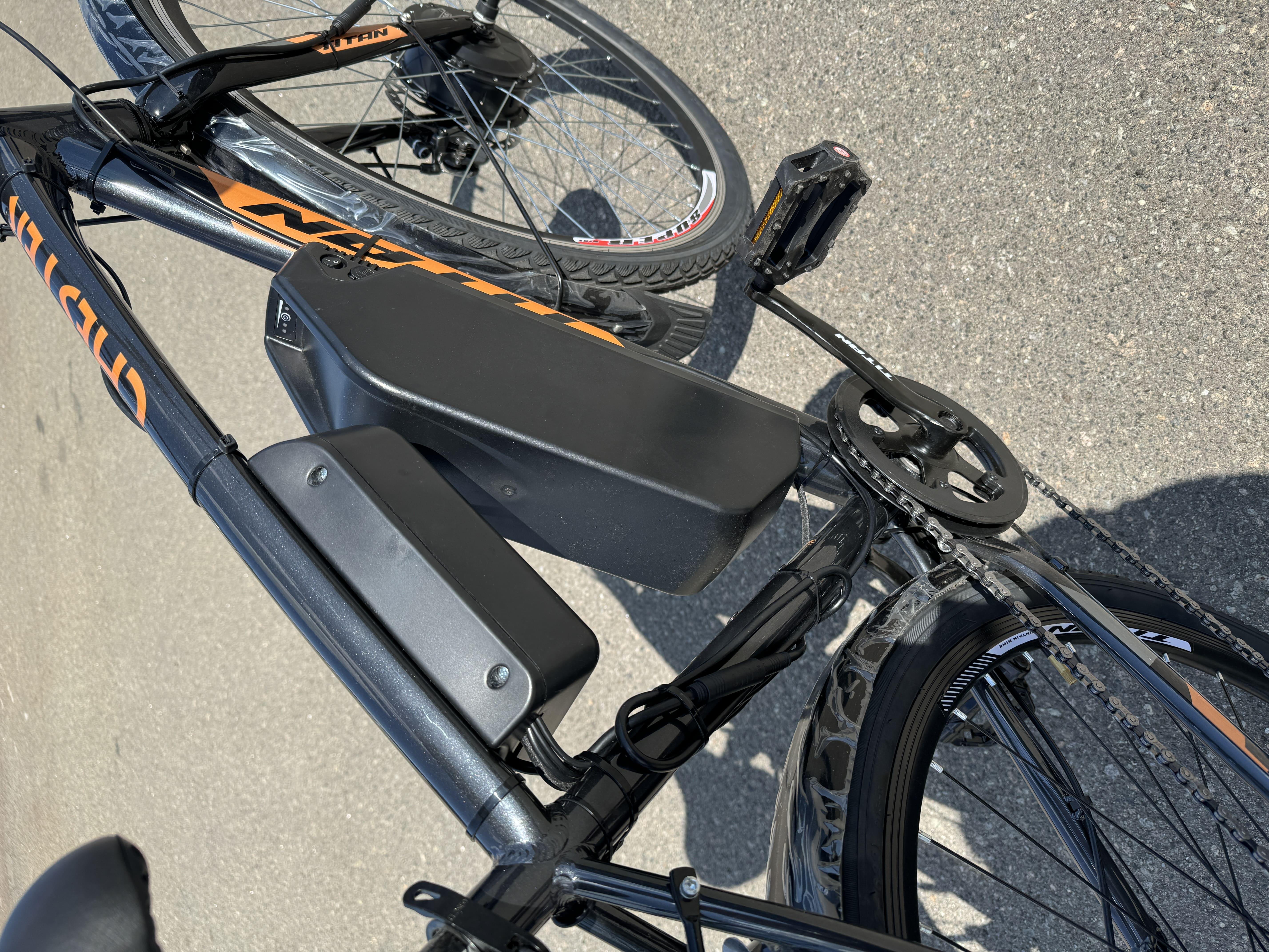 Електровелосипед E-Titan Chester 28" 48 В 500 Вт 18 Ah/ 19" до 60-75 км 175-190 см Чорний/Помаранчевий - фото 7