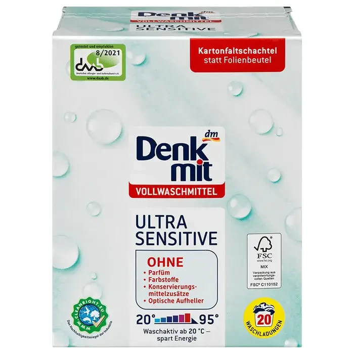 Порошок бесфосфатный гипоаллергенный Denkmit Ultra Sensitive для стирки детского белья (1801246895) Порошок бесфосфатный гипоаллергенный Denkmit Ultra Sensitive для стирки детского белья (1801246895)