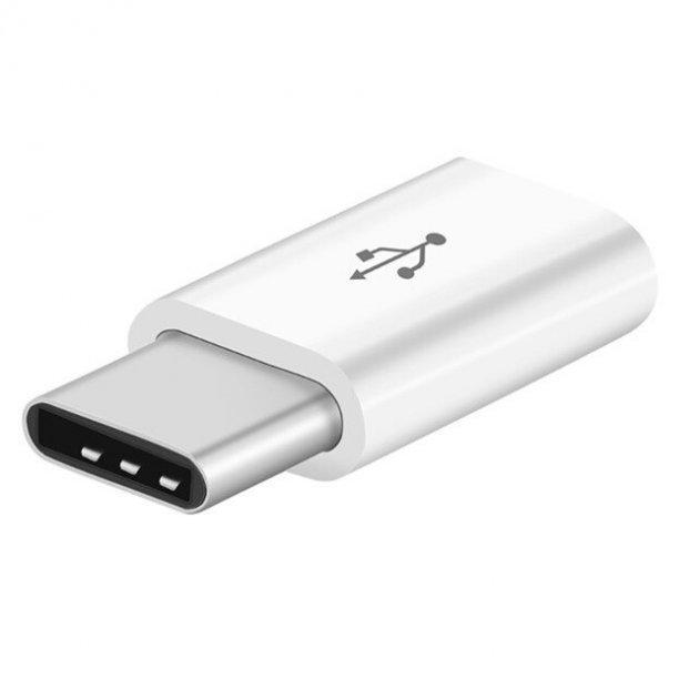 Переходник SUNROZ Micro USB-USB Type-C White (A48387)