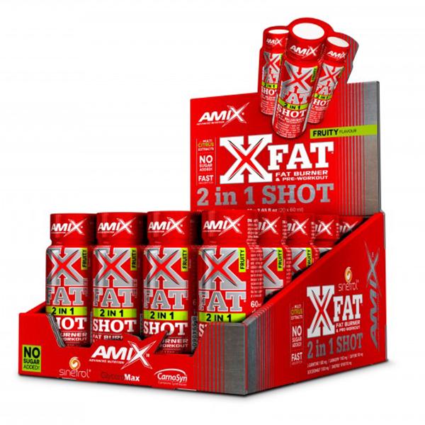 Сжигатель жира и предтренировочный комплекс Amix Nutrition XFat Shot 60 мл Фруктовый (02135014) - фото 2