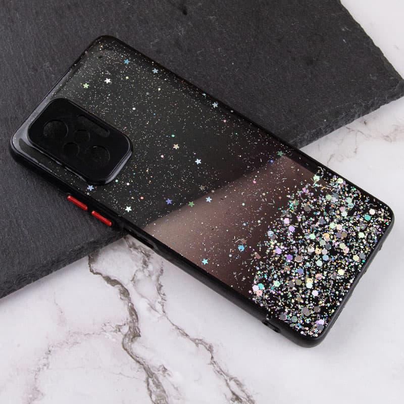 TPU чехол Spangle star с защитой камеры для Xiaomi Redmi Note 10 Pro / 10 Pro Max Черный - фото 2