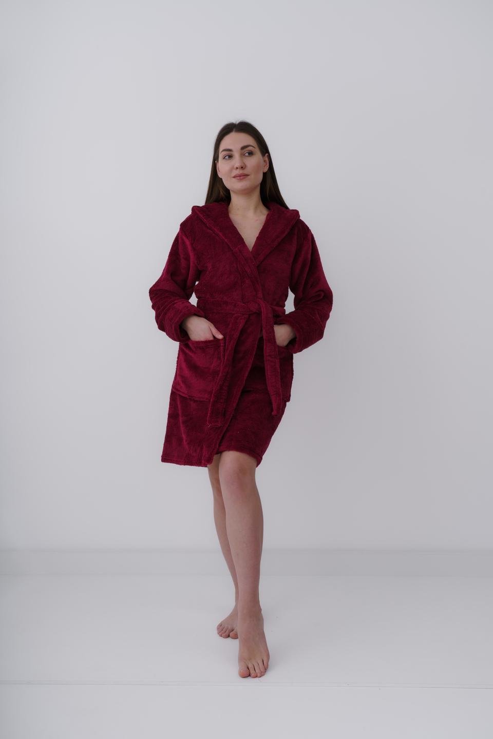 Халат жіночий UT Store HT02 S Бордовий