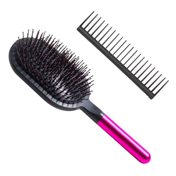 Набор для стайлинга и укладки волос Supersonic Styling Set 2в1 щетка/расческа 2 шт. Розовый/Фуксия (HP-6)