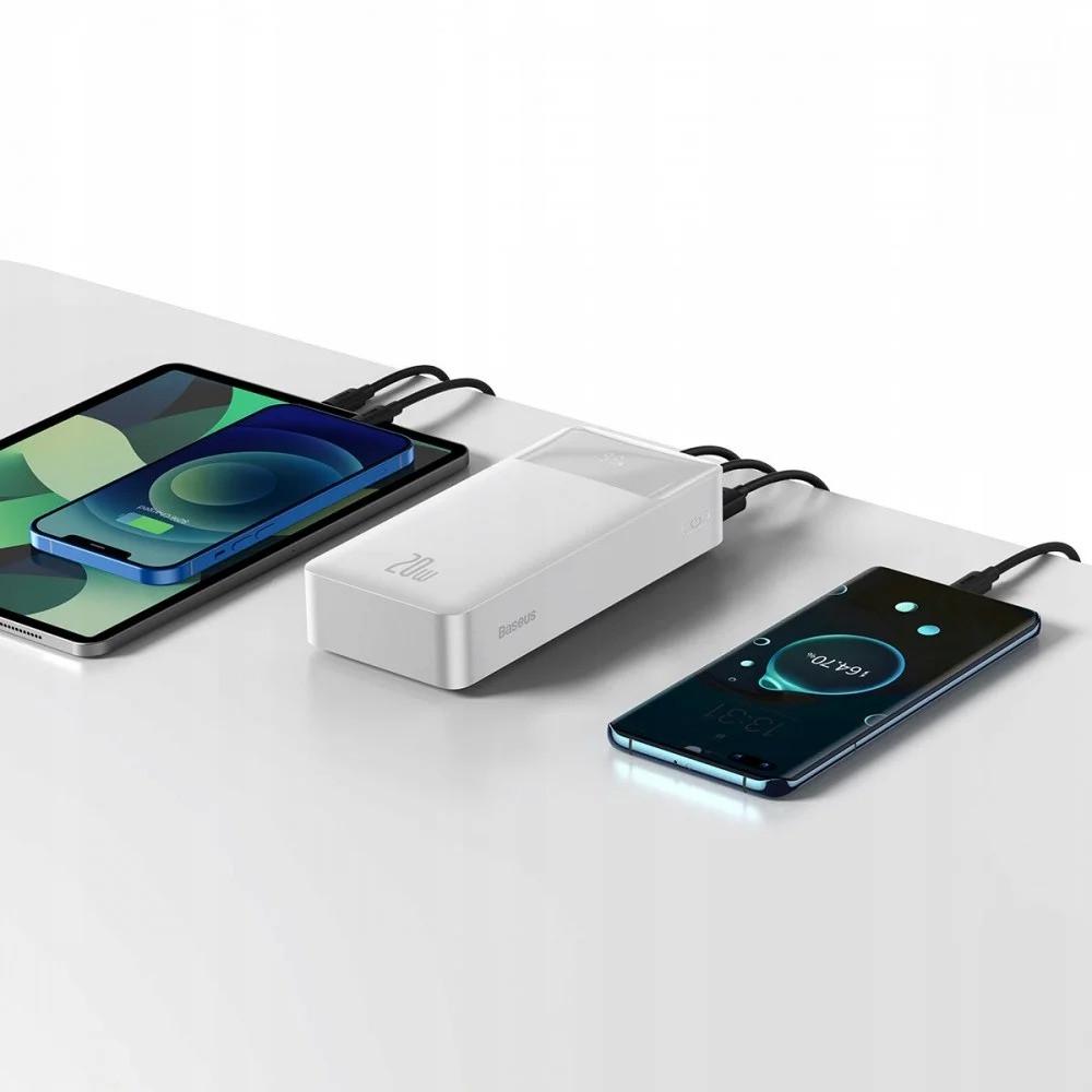 Повербанк BASEUS Bipow Digital Display QC PD 20W 30000 mAh Белый (25397254) - фото 6