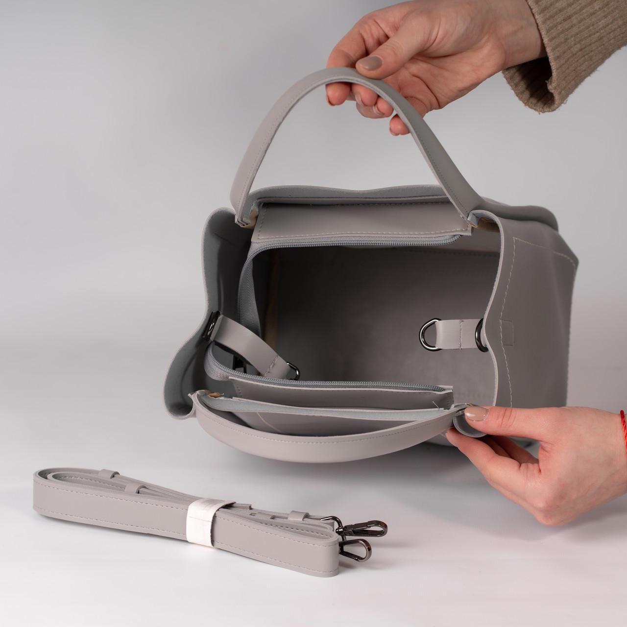 Сумка женская шопер XENIA № 10-24 Серый - фото 3