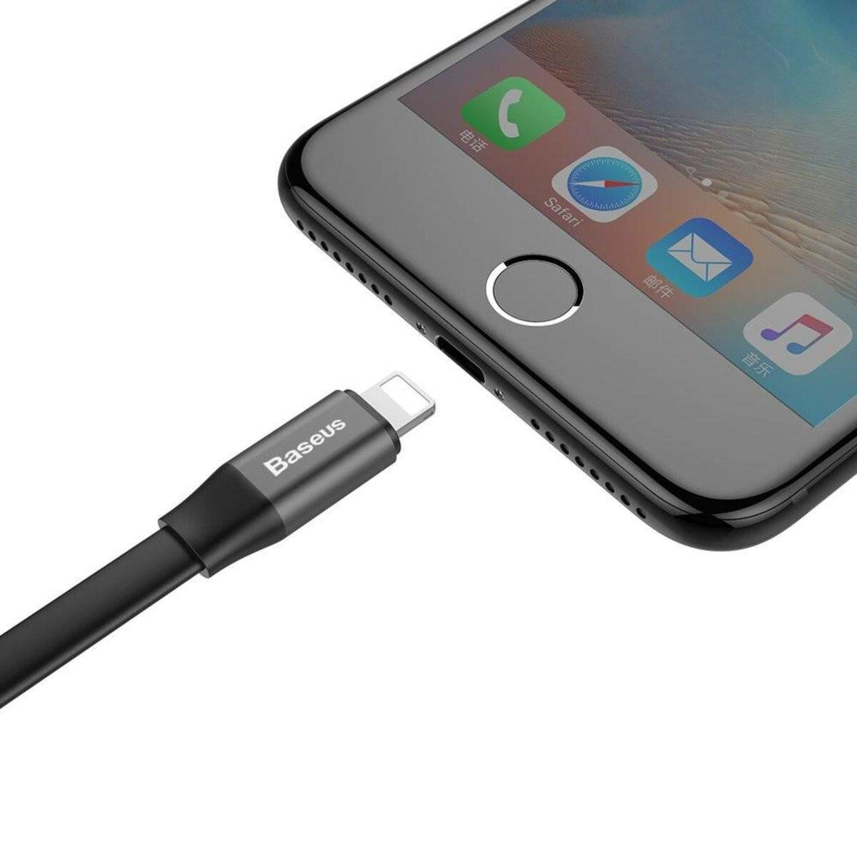 Кабель BASEUS Nimble Portable Cable For Apple 23 см Black - фото 6