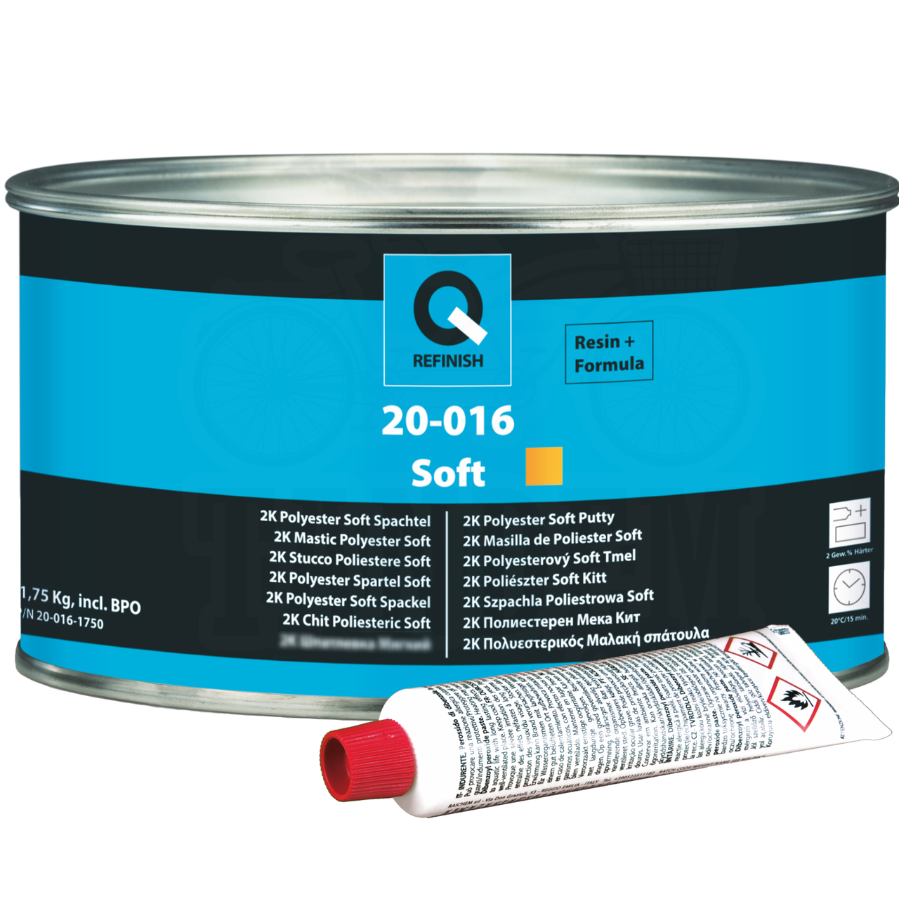 Шпаклевка полиэфирная облегченная Q-REFINISH 20-016 SOFT 1,75 кг