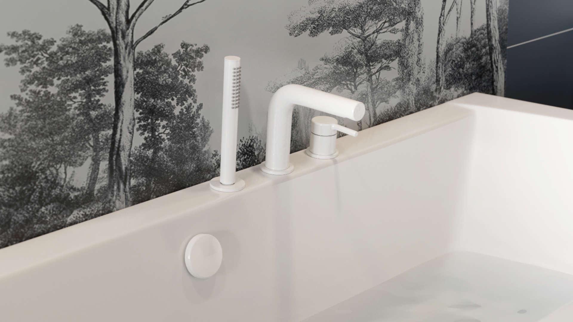 Змішувач на борт ванни Excellent PI Білий матовий (AREX.1234WH) - фото 2 Змішувач на борт ванни Excellent PI Білий матовий (AREX.1234WH) - фото 2