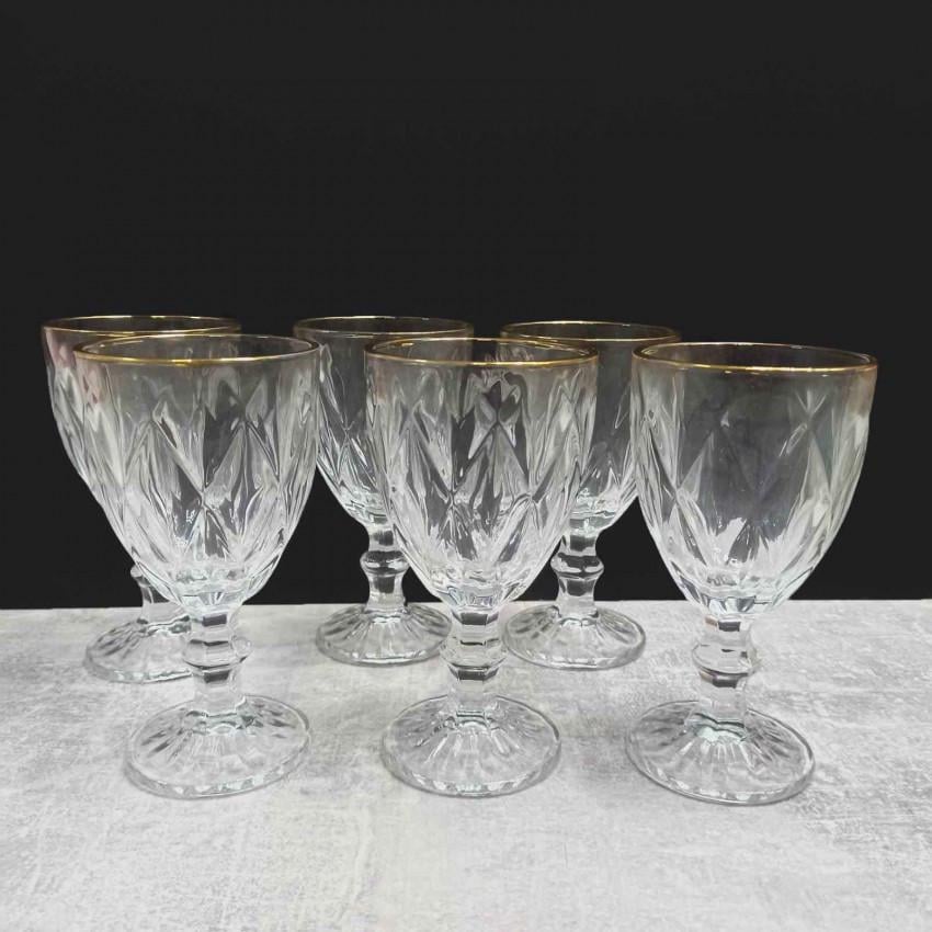 Набір келихів для вина OLens 01-050 325 мл 6 шт. Золотий смарагд (1569908696) Набір келихів для вина OLens 01-050 325 мл 6 шт. Золотий смарагд (1569908696)