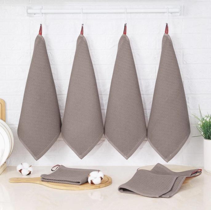 Набор кухонных полотенец Organic Premium 6в1 100% хлопок 34х34 см Капучино (НПК0003) - фото 3