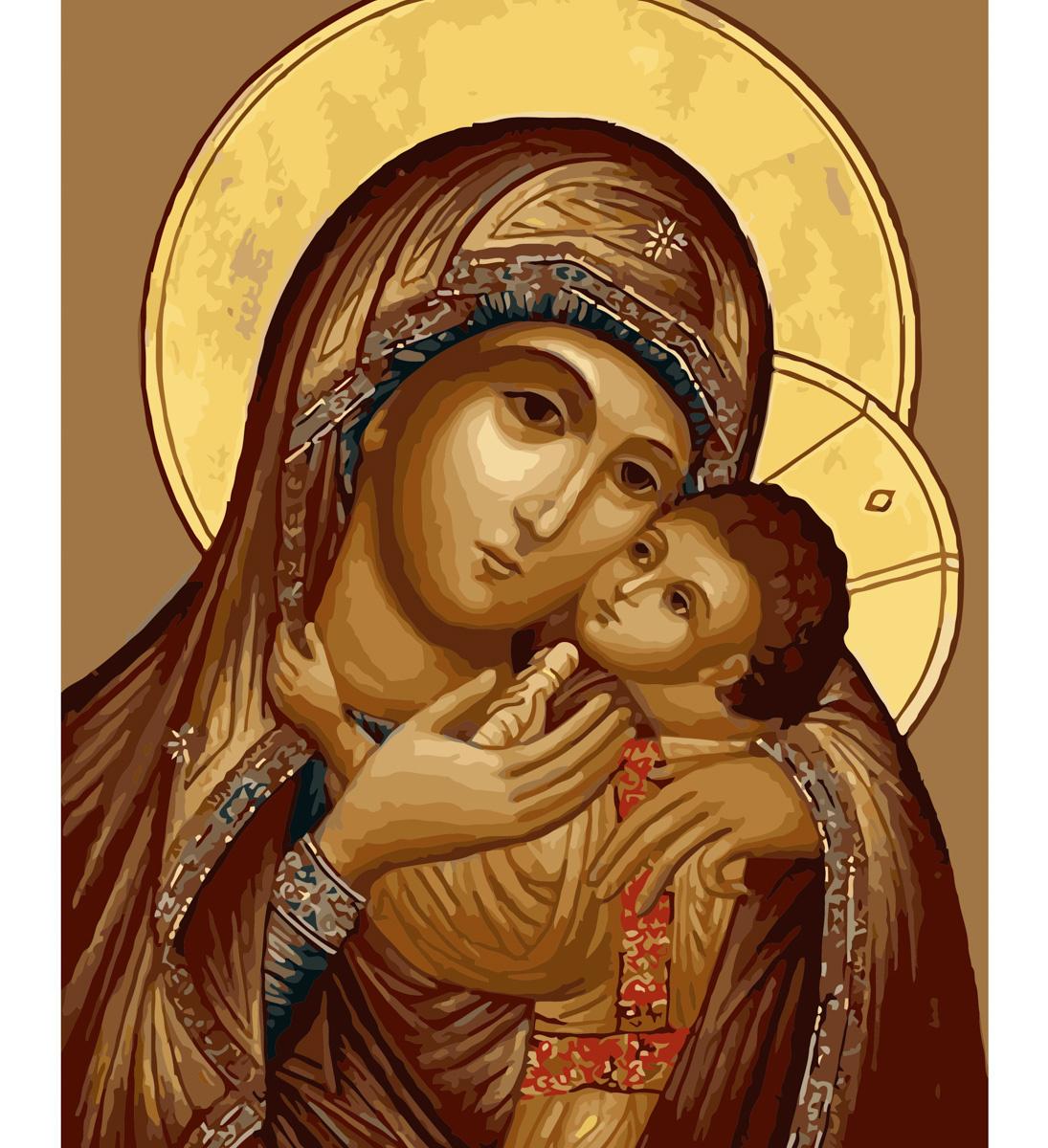 Картина по номерам Strateg Икона Божией Матери 40x50 см (VA-1076)