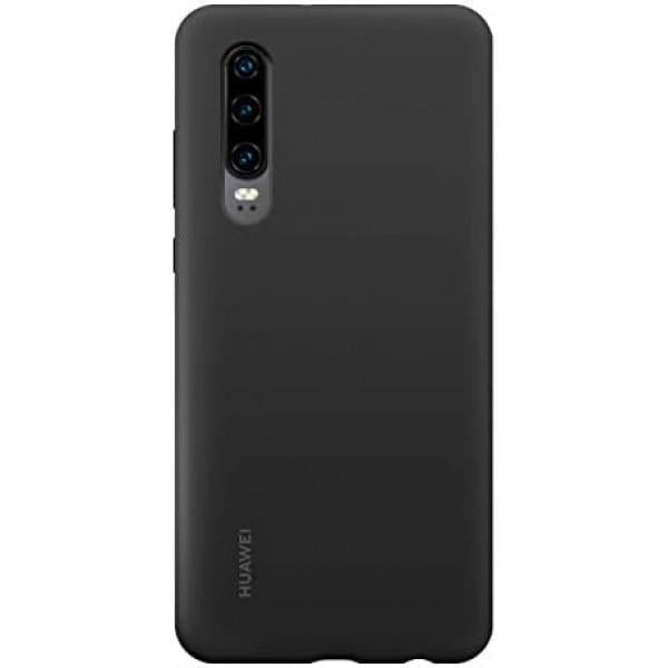 Чехол защитный противоударный Huawei P30 Silicone Car Case Силикон Черный - фото 1