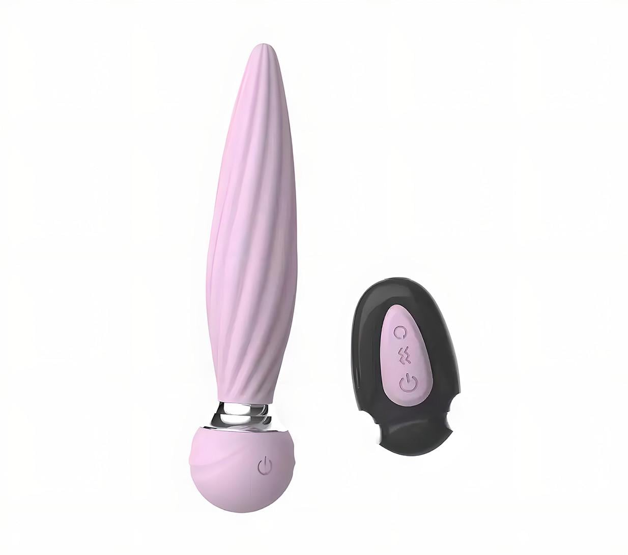 Вибратор анальный с дистанционным управлением и ротацией на 360° (pink-SX197)