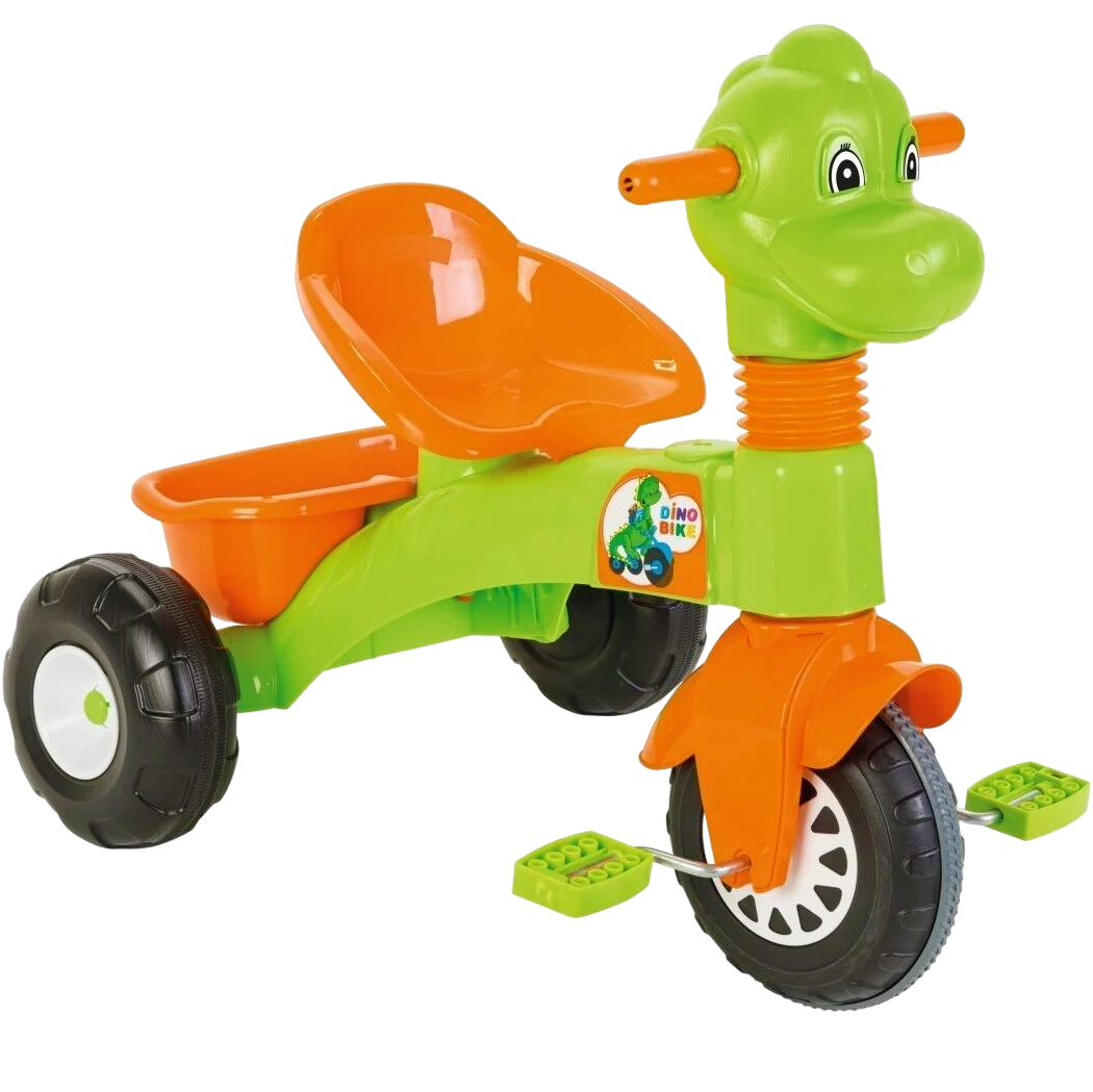 Детский велосипед трехколесный Pilsan Dino Bike пластиковый Зеленый/Оранжевый (07-145)
