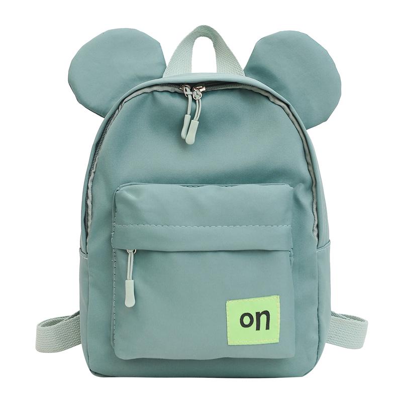 Дитячий рюкзак на одне відділення з ремінцем та вушками Turquoise