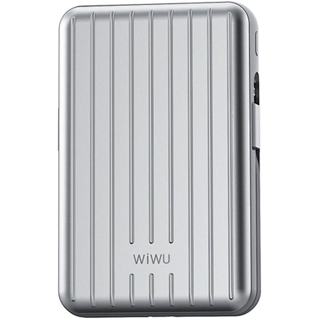 Внешний аккумулятор WiWU PP04 Trunk Series Magnetic Wireless 20000 mAh 22,5W Silver (6936686410847)