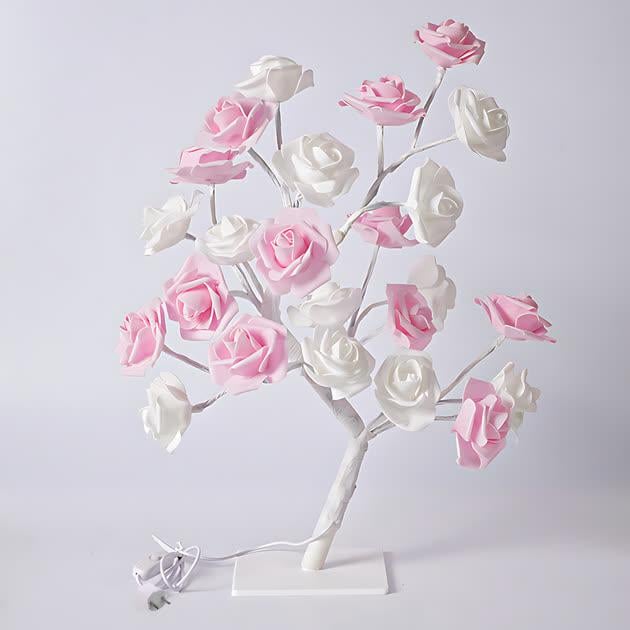 Лампа настольная LED Дерево роза LED Бело-розовый (SFK-27)