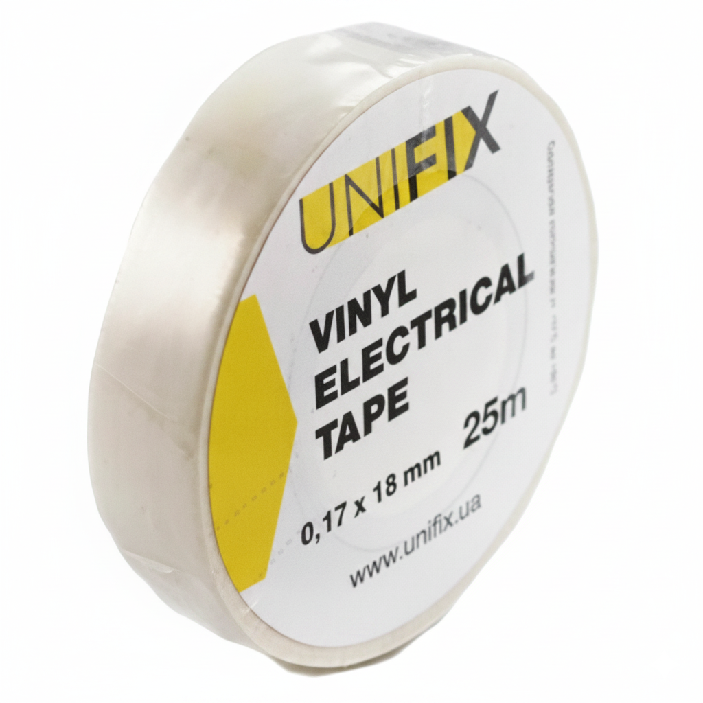 Iзоляцiйна стрiчка UNIFIX ETU-25W 0,17х18 мм 25 м Бiлий (2983438982)