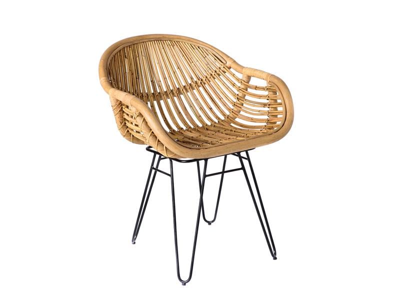 Кресло обеденное из натурального ротанга Светло-коричневый (cr-kn1847)