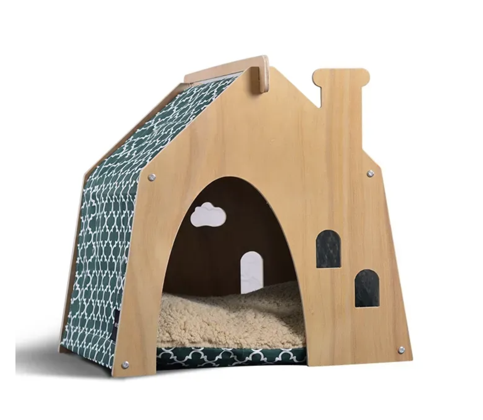 Будиночок дерев’яний для кота з лежанкою та знімним чохлом (31840366) Будиночок дерев’яний для кота з лежанкою та знімним чохлом (31840366)