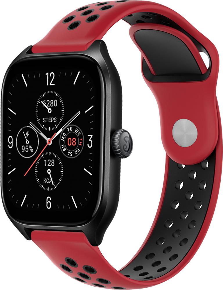 Ремешок Sport для Amazfit GTS 4/mini Black/Red (29454-44) - фото 1 Ремешок Sport для Amazfit GTS 4/mini Black/Red (29454-44) - фото 1
