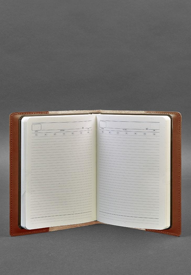 Обкладинка шкіряна для блокноту 6.0 Софт-бук Світло-коричневий (A-026784) - фото 2