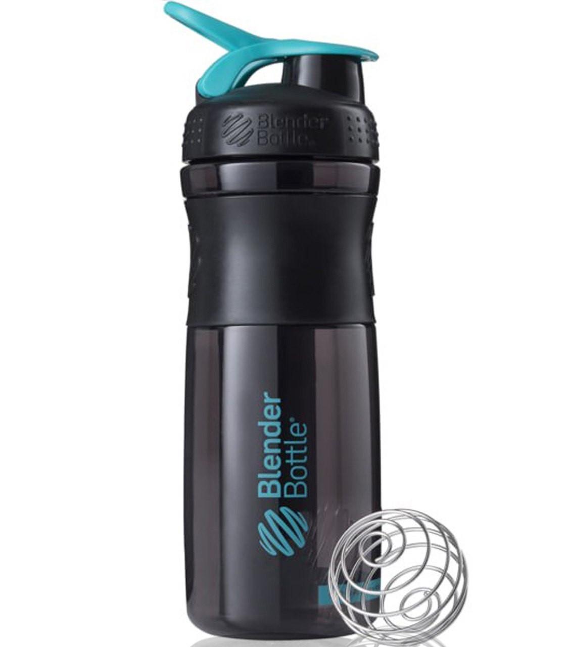 Шейкер спортивний Blender Bottle SportMixer 28 oz 820 мл Black/Teal - фото 2