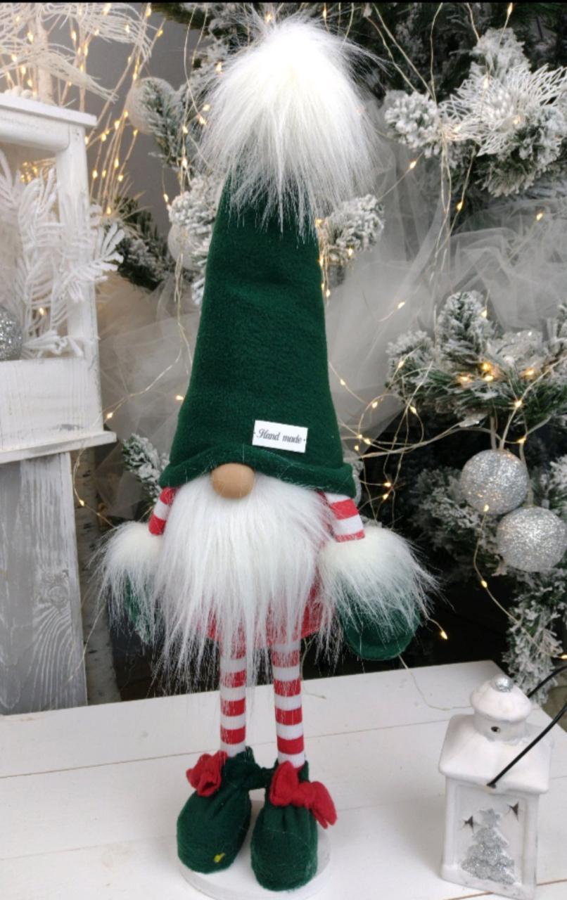 Гном декоративний скандинавський 50 см Зелений (Гном №23)