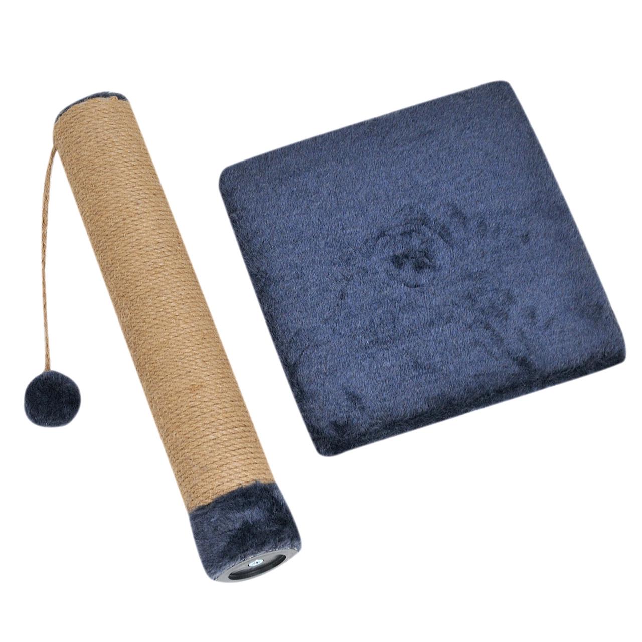 Когтеточка-столбик 33х33х50 см Синий