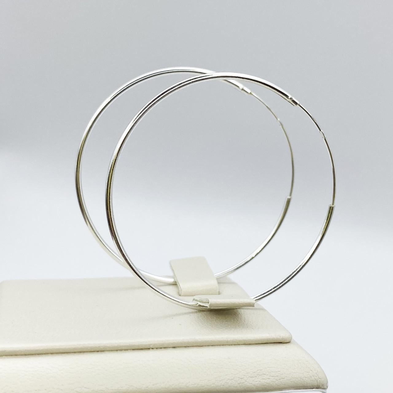 Серьги-кольца серебряные 45 мм 1,9 г (1968743046)