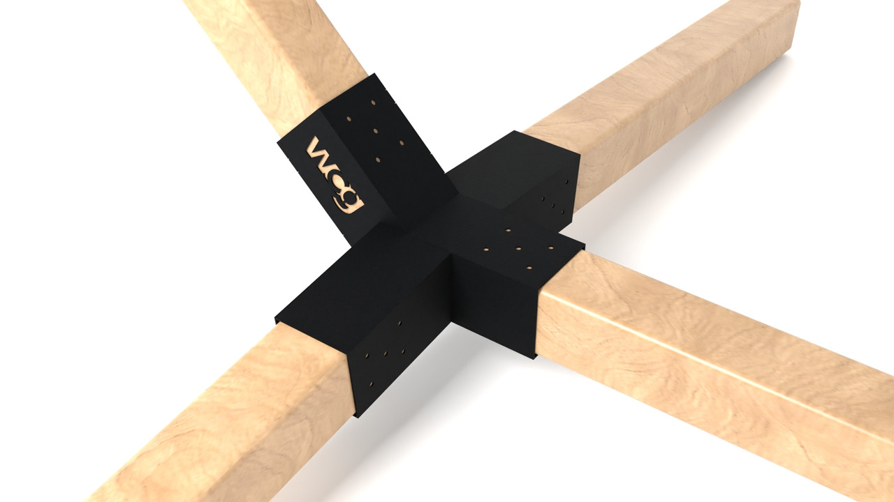 Комплект кронштейнов крестовых для гамака WCG из брусьев металлические соединители 45° 60x60 мм Черный (WCG-B60-S4-451) - фото 11 Комплект кронштейнов крестовых для гамака WCG из брусьев металлические соединители 45° 60x60 мм Черный (WCG-B60-S4-451) - фото 11