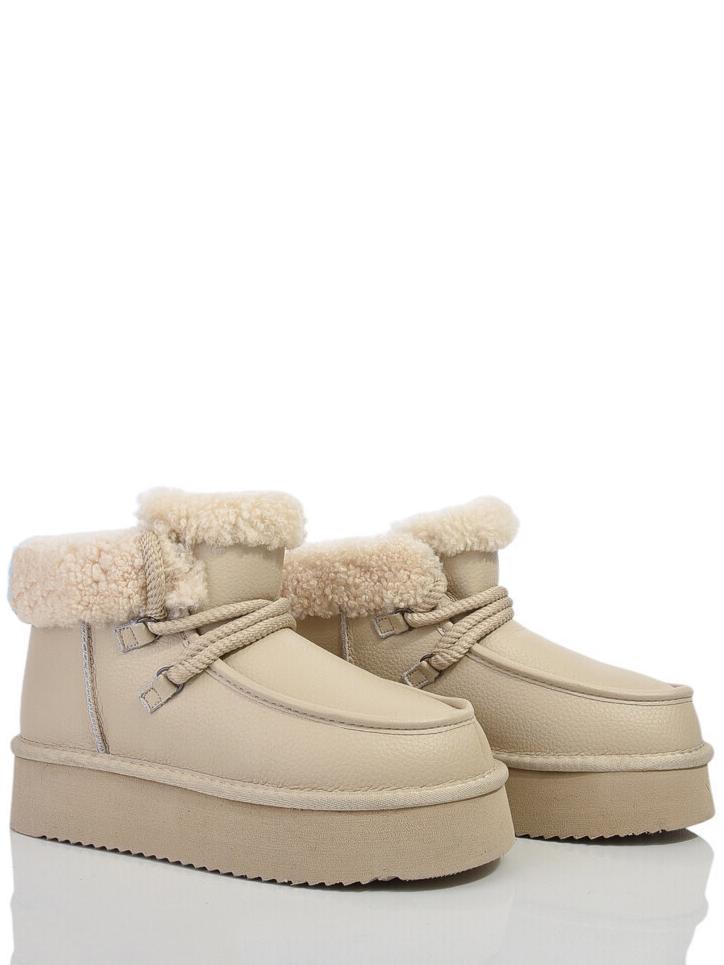 Кожаные угги на овчине ITTS AN1809-E р. 41 Молочный