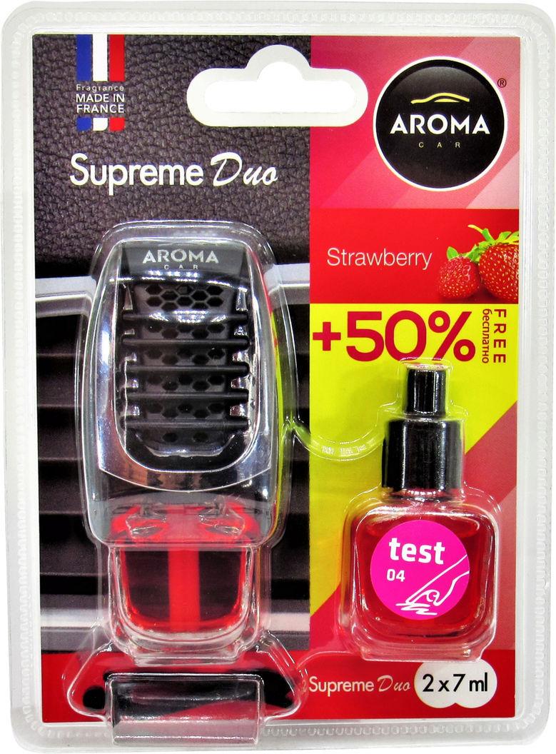 ᐉ Ароматизатор для авто Aroma Car Supreme Duo Strawberry на дефлектор  (0300983) • Купить в Киеве, Украине • Лучшая цена в Эпицентр