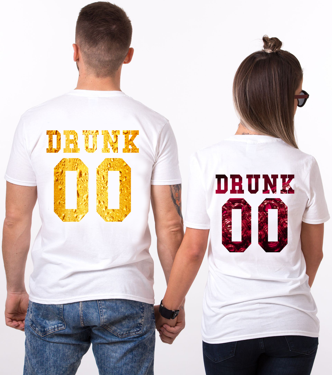 ᐉ Парные футболки именные Drunk Beer and Wine S/XXL (40058)