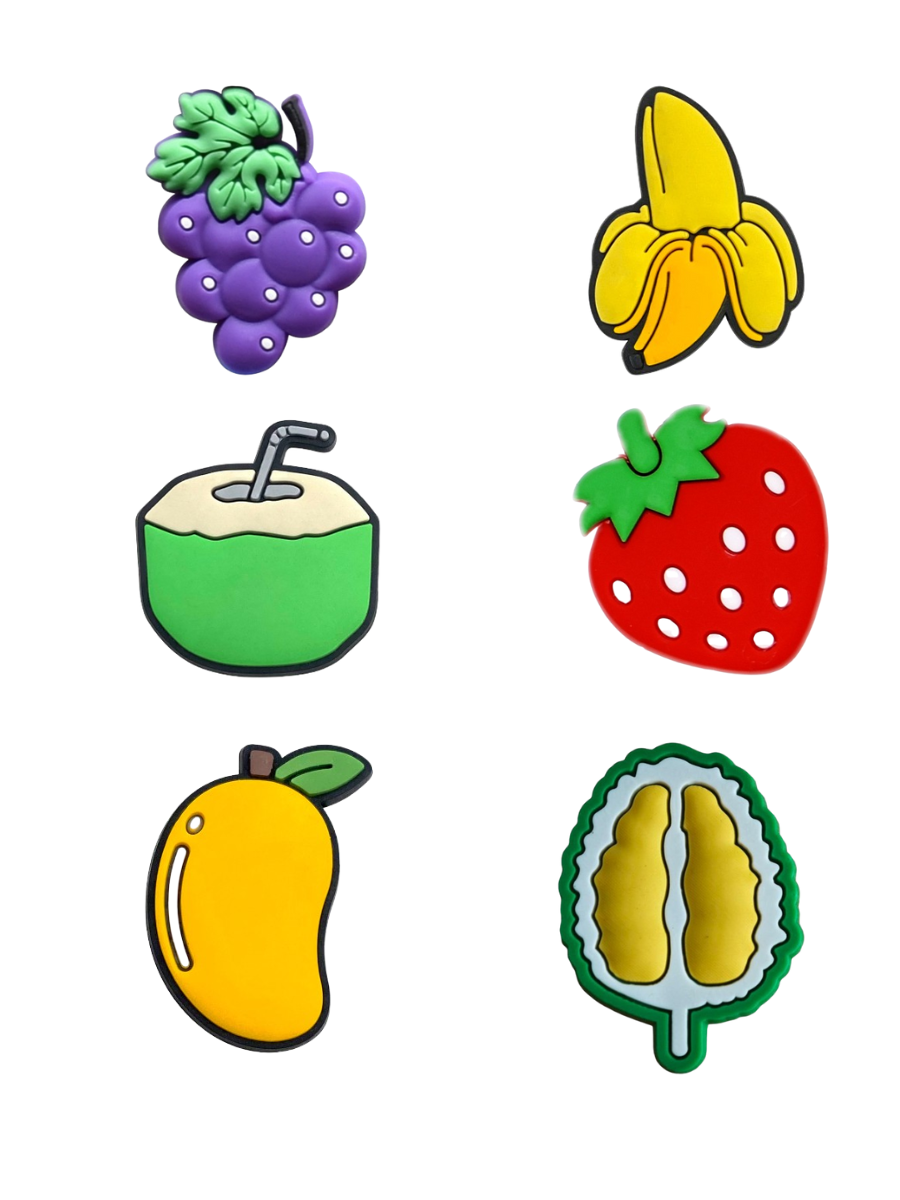 Джибітси фрукти fruits Jibbitz 6 шт. (Dz 133 4)
